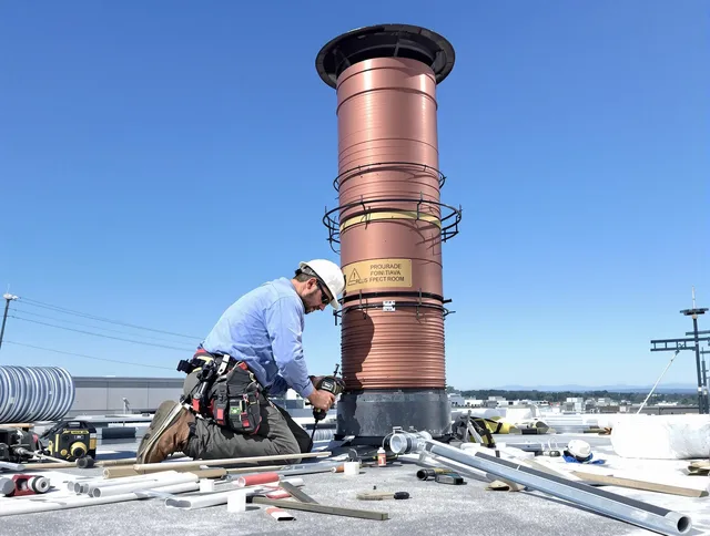 Installed chimney liner by Beverly Hills Chimney Sweep in Beverly Hills, CA