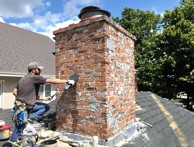 Completed chimney rebuild by Beverly Hills Chimney Sweep in Beverly Hills, CA