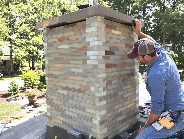 Beverly Hills Chimney Sweep completing a modern chimney remodel in Beverly Hills, CA