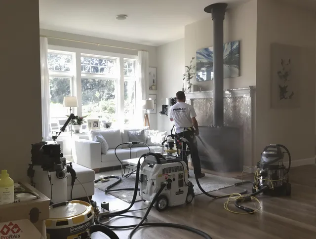 Soot removal service by Beverly Hills Chimney Sweep for a fireplace in Beverly Hills, CA